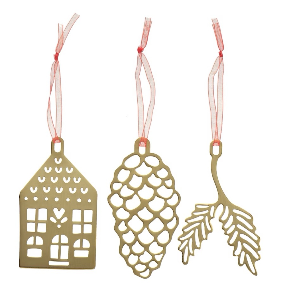IKEA nwt Christmas VINTERFINT
Tree ornament set of 3, gold